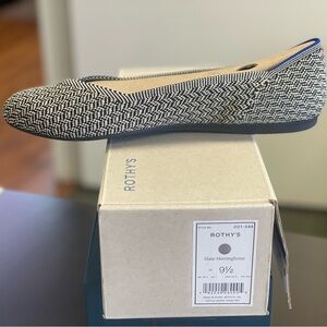 Rothy’s Women’s “The Flat” size 9.5 Slate Herringbone